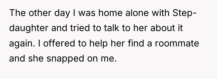 The other day I was home alone with Step- daughter...