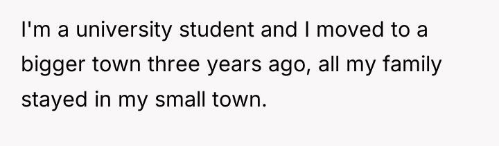 I'm a university student and I moved to a bigger...