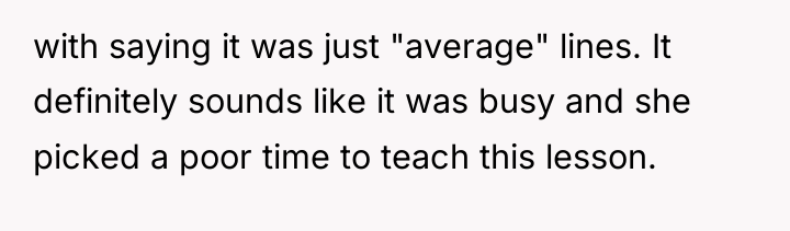 with saying it was just "average" lines. It definitely sounds...