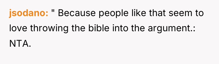 jsodano " Because people like that seem to love throwing...