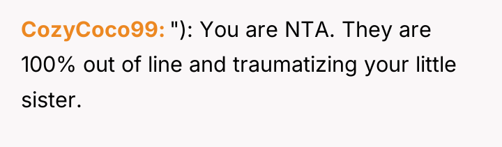 CozyCoco99 "): You are NTA. They are 100% out of...