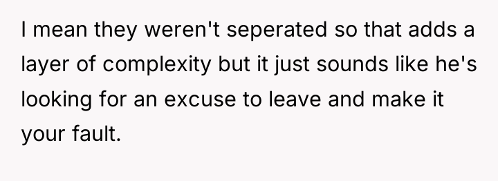 I mean they weren't seperated so that adds a layer...