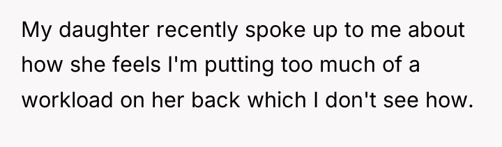 My daughter recently spoke up to me about how she...