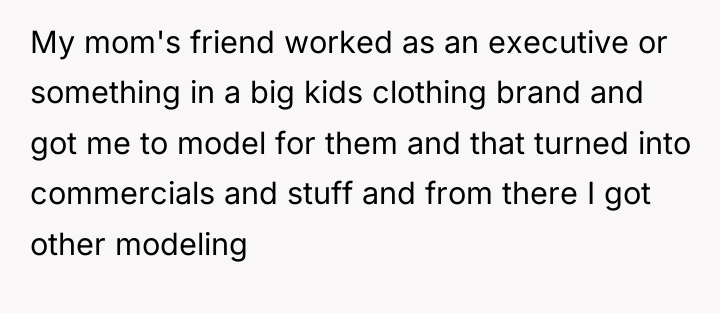 My mom's friend worked as an executive or something in...