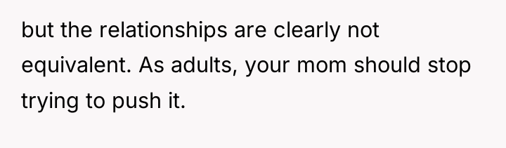 but the relationships are clearly not equivalent. As adults, your...