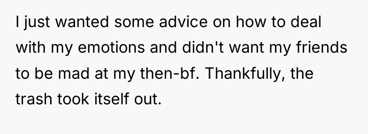 I just wanted some advice on how to deal with...