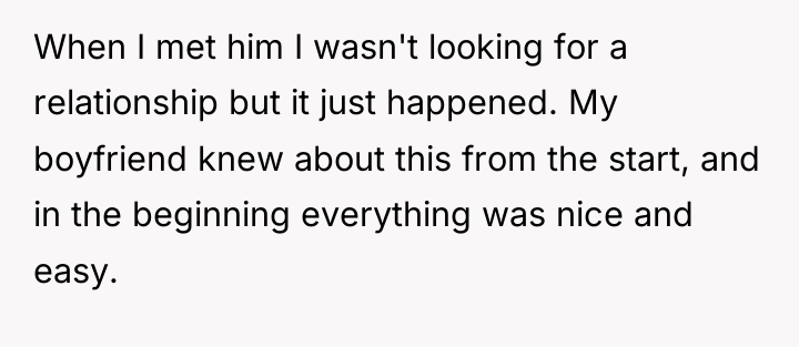 When I met him I wasn't looking for a relationship...
