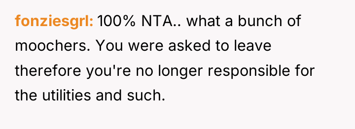 fonziesgrl 100% NTA.. what a bunch of moochers. You were...
