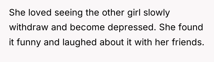 She loved seeing the other girl slowly withdraw and become...