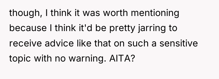 though, I think it was worth mentioning because I think...