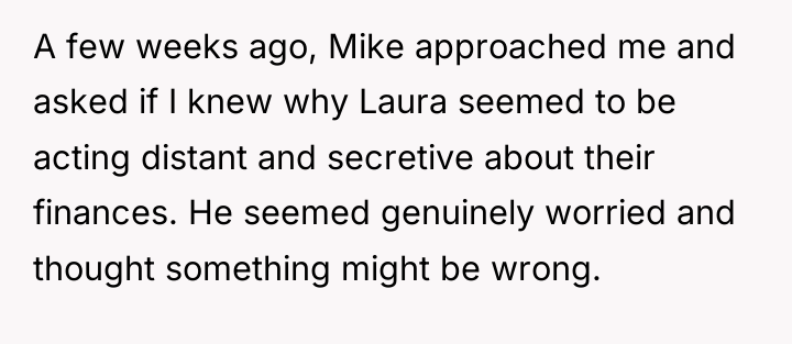 A few weeks ago, Mike approached me and asked if...