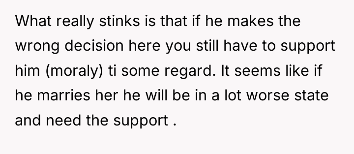 What really stinks is that if he makes the wrong...