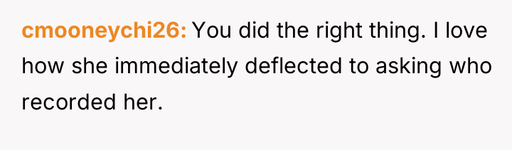 cmooneychi26 You did the right thing. I love how she...