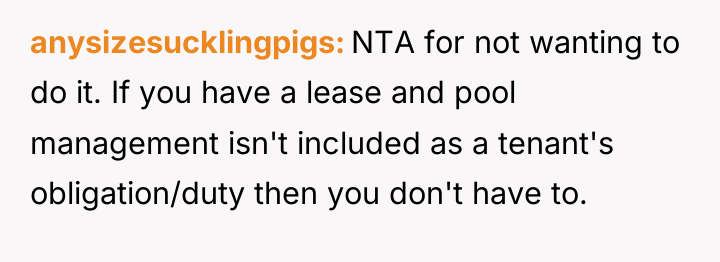 anysizesucklingpigs NTA for not wanting to do it. If you...