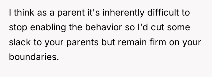 I think as a parent it's inherently difficult to stop...