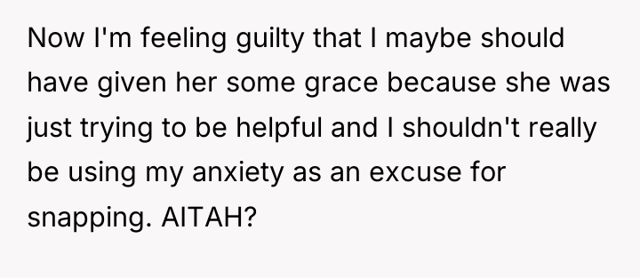 Now I'm feeling guilty that I maybe should have given...