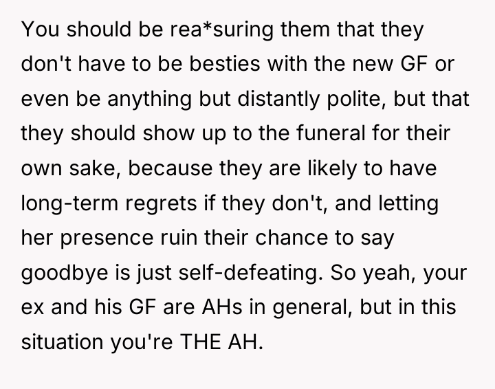 You should be rea*suring them that they don't have to...