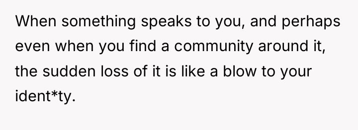 When something speaks to you, and perhaps even when you...