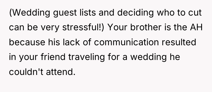 (Wedding guest lists and deciding who to cut can be...