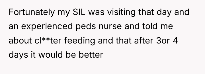 Fortunately my SIL was visiting that day and an experienced...