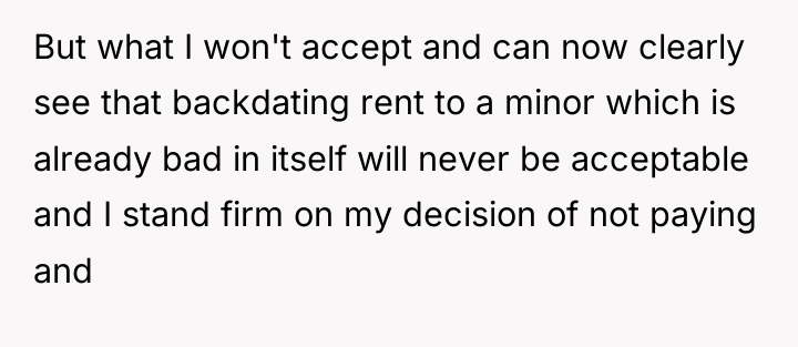 But what I won't accept and can now clearly see...
