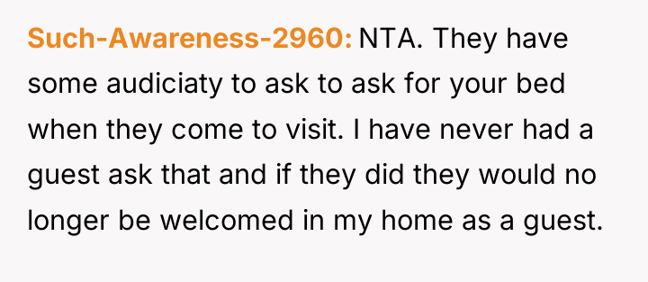 Such-Awareness-2960 NTA. They have some audiciaty to ask to ask...