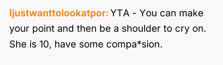 Ijustwanttolookatpor YTA - You can make your point and then...