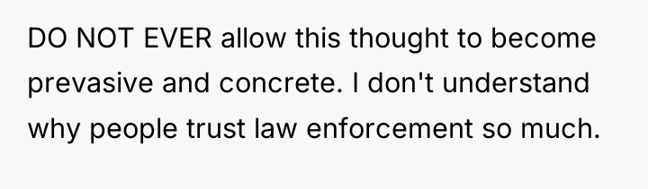 DO NOT EVER allow this thought to become prevasive and...
