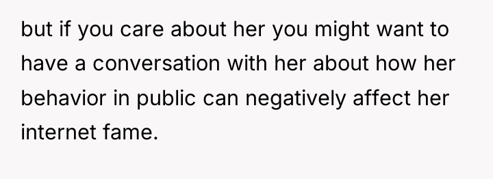 but if you care about her you might want to...