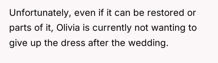 Unfortunately, even if it can be restored or parts of...