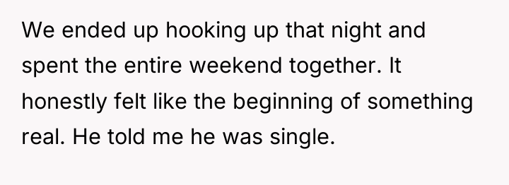 We ended up hooking up that night and spent the...