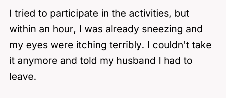 I tried to participate in the activities, but within an...