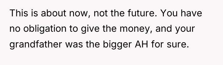 This is about now, not the future. You have no...