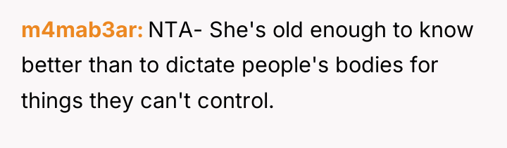 m4mab3ar NTA- She's old enough to know better than to...