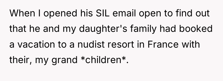 When I opened his SIL email open to find out...