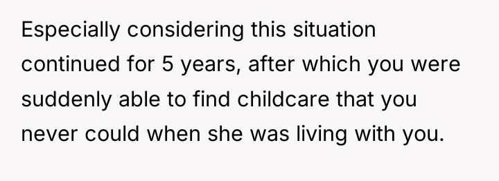 Especially considering this situation continued for 5 years, after which...