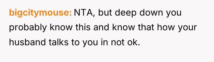 bigcitymouse NTA, but deep down you probably know this and...