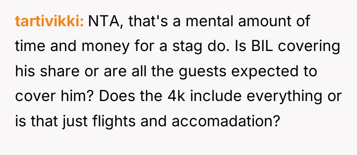 tartivikki NTA, that's a mental amount of time and money...