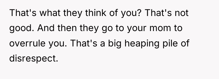 That's what they think of you? That's not good. And...