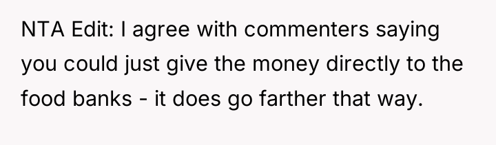 NTA Edit: I agree with commenters saying you could just...