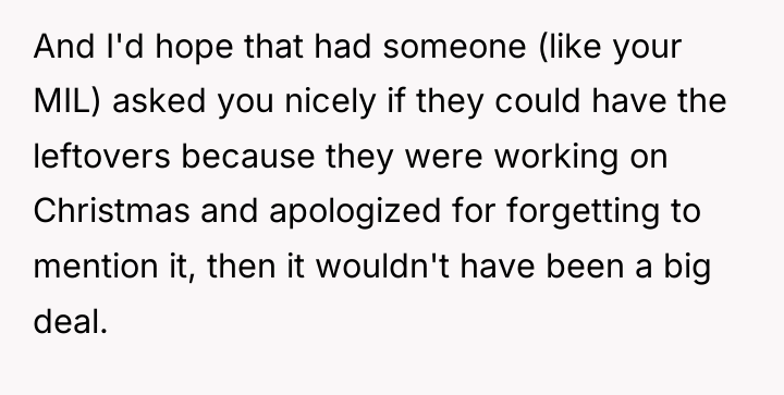 And I'd hope that had someone (like your MIL) asked...