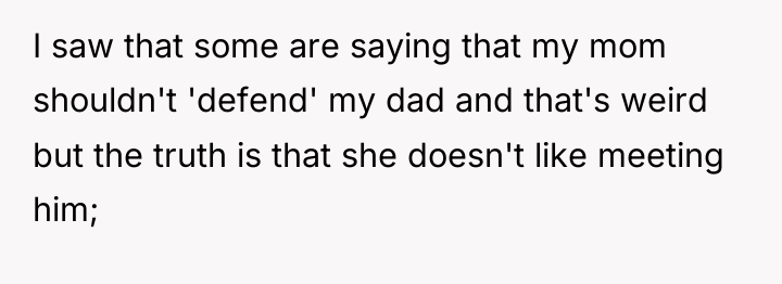 I saw that some are saying that my mom shouldn't...