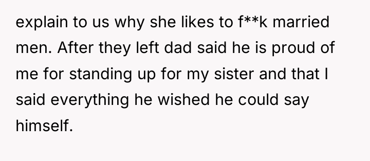 explain to us why she likes to f**k married men....