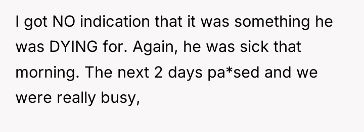 I got NO indication that it was something he was...
