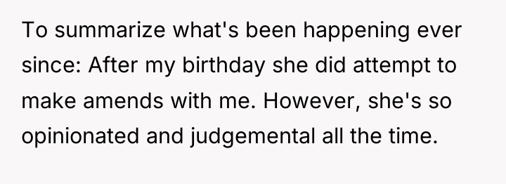 To summarize what's been happening ever since: After my birthday...