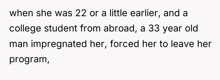when she was 22 or a little earlier, and a...