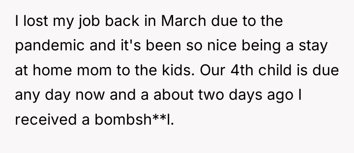 I lost my job back in March due to the...