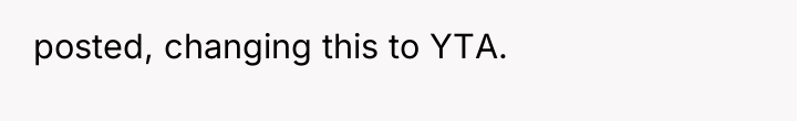 posted, changing this to YTA.