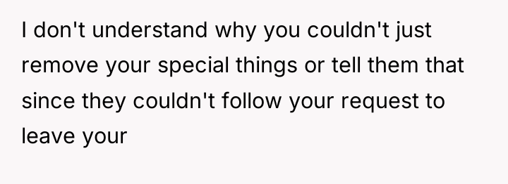 I don't understand why you couldn't just remove your special...