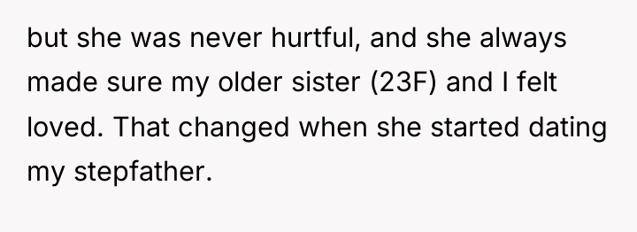 but she was never hurtful, and she always made sure...